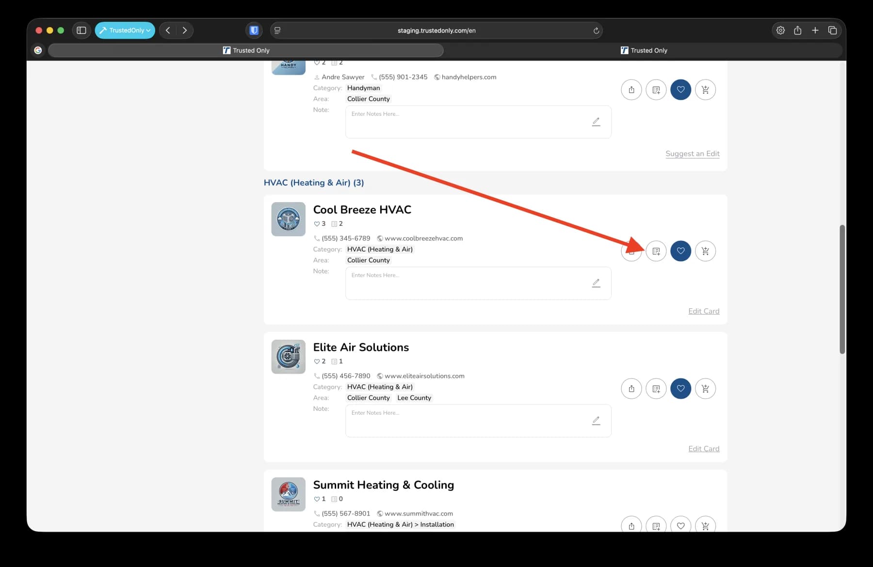 Article step screenshot