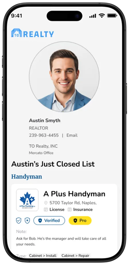 Sharing a branded vendor list from a phone